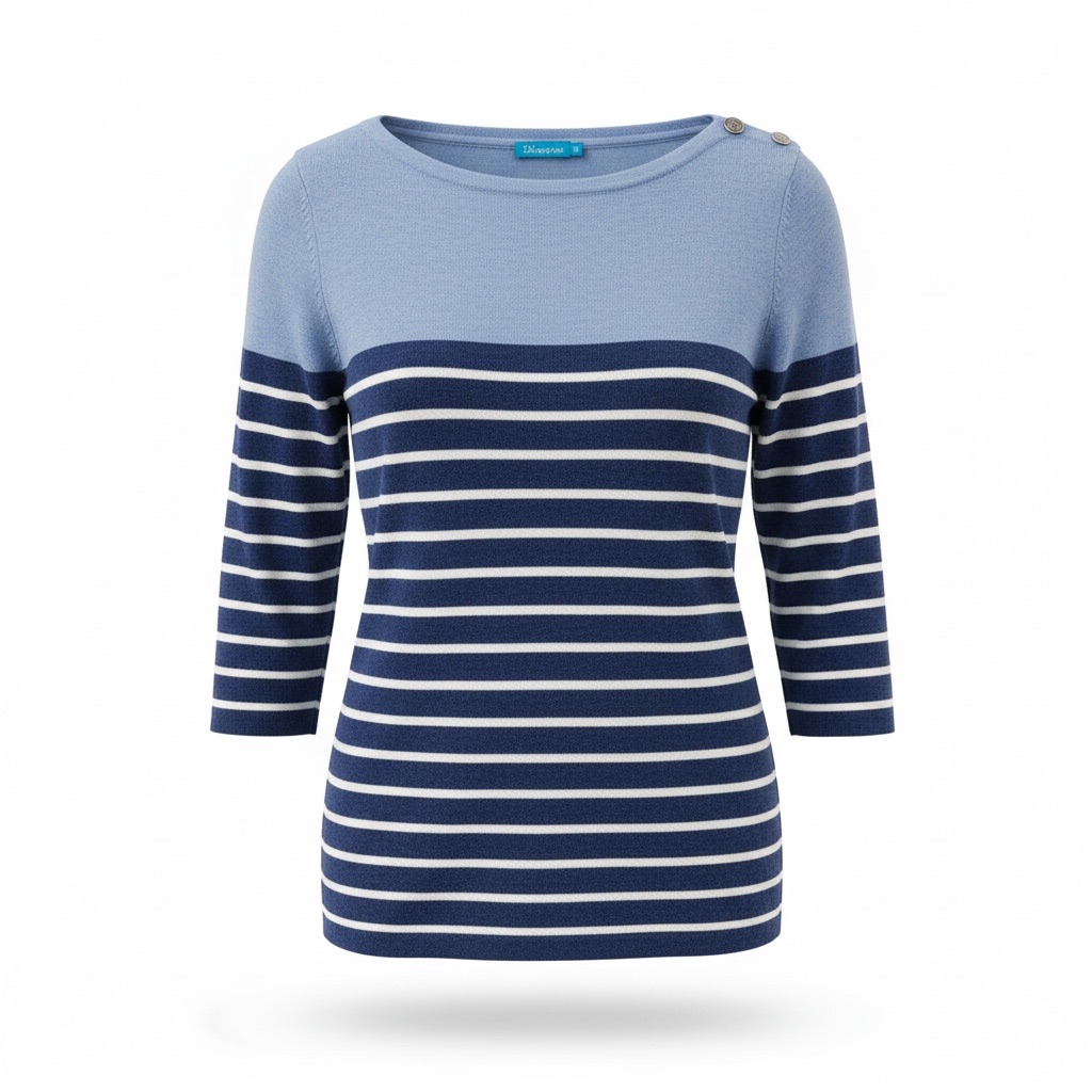 J. Mclaughlin Blue And White Striped Top